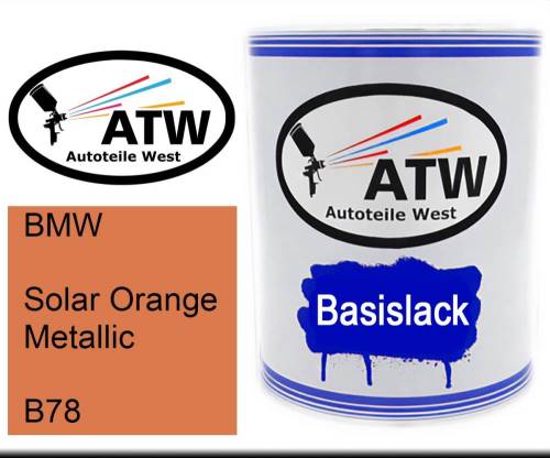 BMW, Solar Orange Metallic, B78: 1L Lackdose, von ATW Autoteile West.